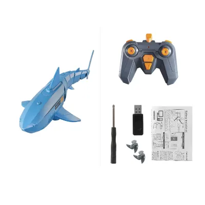 2.4G Simulation Remote Control Fish Boat Toy Kids Electric RC Shark for Swimming Pool Best Gift Toys