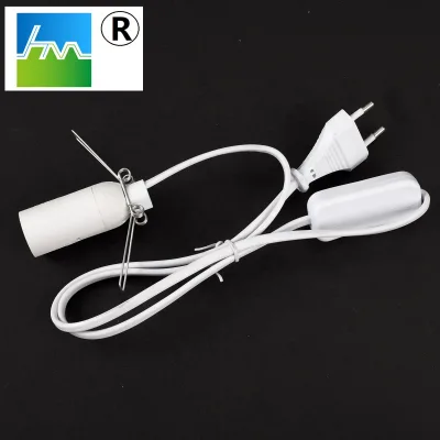 Color White Copper Conductor PVC High Voltage EU Power Cord with 303 Switch for Construction Applications