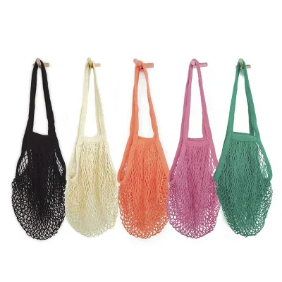 Stock Eco-friecdly Neeting Neeted Cotton Net Mesh Bag