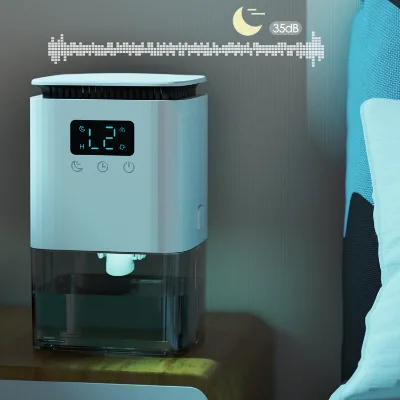 Dehumidifier for Home Damp 1200mL Electric Dehumidifier With Ultra Quiet Auto Shut off 7 Colorful LED Portable Mini Dehumidifier