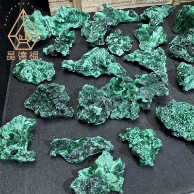 Kindfull Malachite Specimen Natural Crystal Velvet Malachite Specimen for Decoration