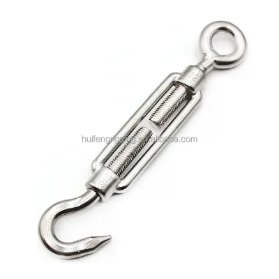 Huifeng DIN1480 Rigging Hardware Eye and Hook Turnbuckle Customized Cable Railing Stainless Steel Turnbuckle