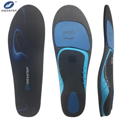 IDEASTEP Anti-Fatigue Comfortable Men's Quality Orthopedic Duel Gel Shock Absorption Insole Design Light Weight Sports Insoles