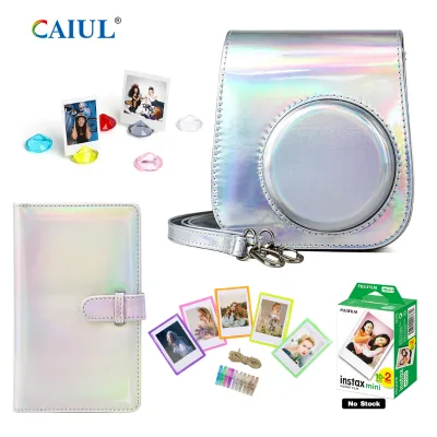 Iridescent camera bag set for Fujifilm Mini 11 Accessories kits 96-Pocket Album+Diamond photo Frame+Camera Bag+35 mm Film