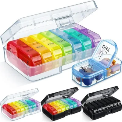 Weekly Pill Medicine Tablet Box Case Travel Storage Organizer