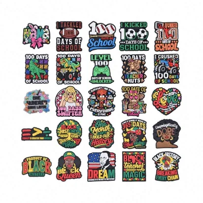 Wholesale Shoe Charms Black History Month Pvc Charms Cute Shoe Decoration Gift for Kid and Girls