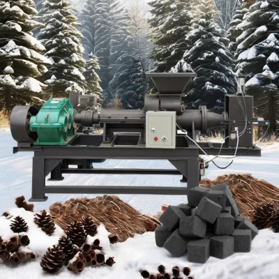 Industrial Energy Save Motor Briquette Extruder Machine 220V/380V Remote Control High Productivity Environment Friendly