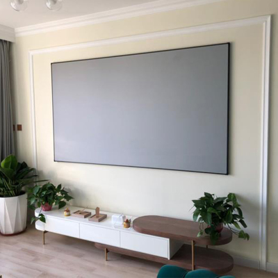 133" 16:9/4:3 Hd Projector Screen Wall Mounted 1cm Narrow Frame Projector Screen Customization