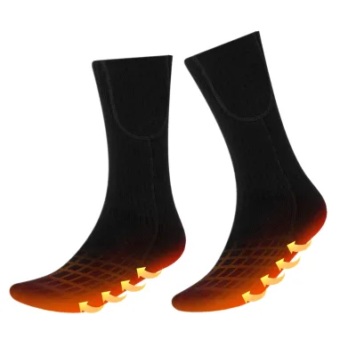 4000mAh Battery Powered Heated Crew Socks Winter Sports Hunting Camping Hiking Cycling-Knitted Techniques OEM Service Available