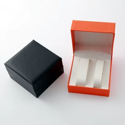 Couple Watch Gift Box Square Flip Design Pu Leather Outer Plastic Inner for Dual Watch Wrist Accessory