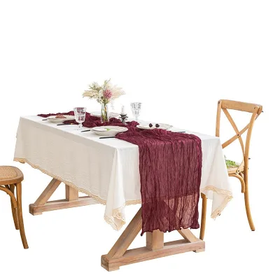 New Arrival Party Supplies Blue Royal Table Cloth, Balinese Crepe Table Flag Small for Table