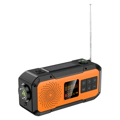 Portable Multifunctional Hand Crank Power Generation Emergency Disaster Prevention Solar BT Waterproof Outdoor Radio