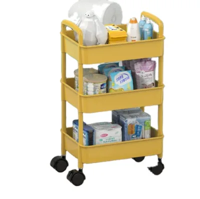 Cheap Colorful Multi-function Movable Storage Cart Racks