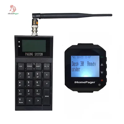 Wireless Call System Pocsag Transmitter Keyboard Alphanumeric Customize Smart Watch Pager
