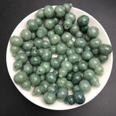 Hot Sale Lucky Natural Real Green Cute Gourd Jadeite Jade Pendant for DIY Jewelry Making