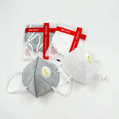 Gray 6-Ply FFP2 Face Mask Folding Dust Mask with Breathing Valve