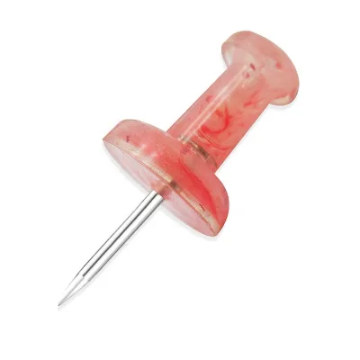 Wholesale Colorful Transparent Long Plastic Push Pins Factory Price Office School Drawing Supplies Daily Used Cute Push Pins