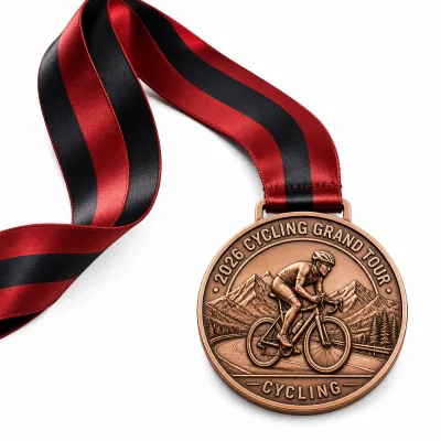 Manufacturer Commemorative Sports Competition Race Souvenir 3D Zinc Alloy Metal Custom Honor Award Cycling Championship Medal