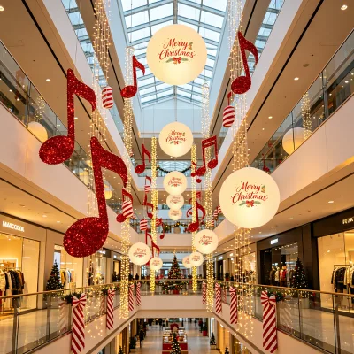 Wholesale Multi-Size LED Christmas Chandelier Ball Lights Custom RGB Waterproof Lamps Mall Plaza Street Commercial Holiday
