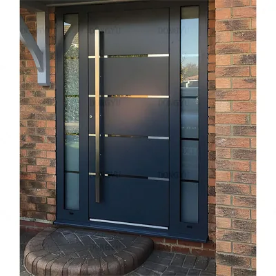 Elevate Your Entrance with Elegant High Gloss Stainless Steel Pivot Doors