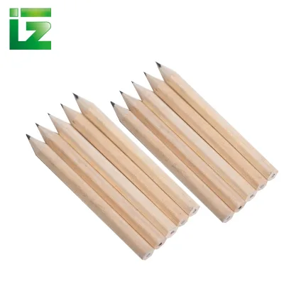 Golf Pencils Manufacturer Short Hexagonal Pencil Custom Logo Wood Pencil for Golf Tournament