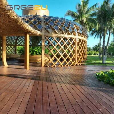 Eco Forest Heat-Resistant Composite Stranded Bamboo Floor Decking Carbonized Bamboo Fingerboard Decking Examples Bambus Parkett