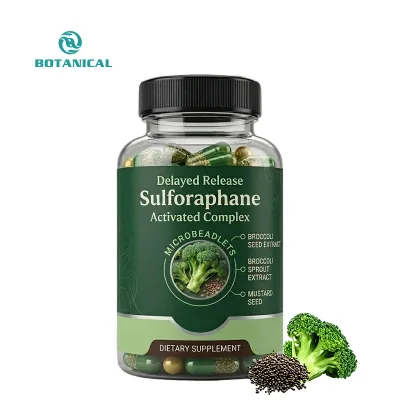 Private Label OEM Broccoli Seed Extract Sulforaphane Glucoraphanin Powder Capsules Custom Formula Bottled Supplement Factory