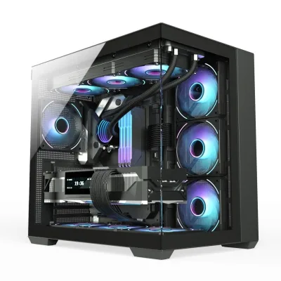 Sea View Design GPU GAME case Pc Gaming Tool-free Computer case Desktop Usb3.1 Gamer Pc case Support Type-c
