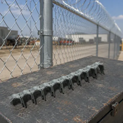 M87 CL-37 Iron Razor Barbed Wire Mesh Fence U-Type Nail Zinc Plated Industrial Grade 1.5mm Diameter