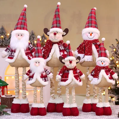 Christmas Decorations Santa Claus Snowman Reindeer Christmas Ornaments Happy New Year Xmas Dolls Interior Decorations