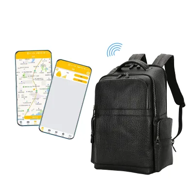 Travel Hiking Designer Famous Brands Zippers Cowhide Leather Laptop Gym Men's Work Trendy for Men Back Bag Backpack Locator