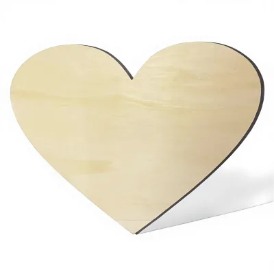 17 Inch Unfinished Unpainted Wooden Love Heart Shape Large Home Wall Decor Cutouts for Birthday Wedding Party & Valentine's Day