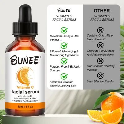 BUNEE Organic Vitamin C Serum for Face Serum Vitamin C Anti Wrinkle Whitening Lightening Anti Dark Spot Face Serum