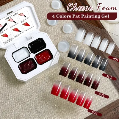 Pat Pat Gel Palette, Private Label Solid Nail Gel, Non-Wipe High Pigment, HEMA-Free & TPO-Free Gradient Pat Gel