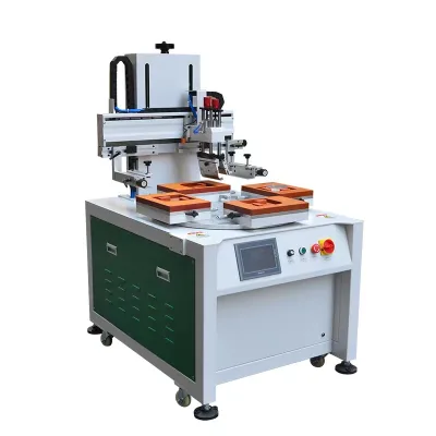 Four station automatic screen printing machine with rotating working table High efficiency Rotary Plane Screen Printing
