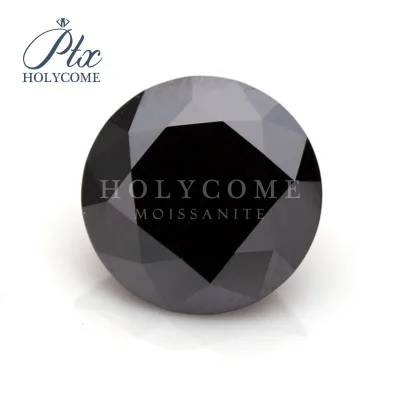 Holycome Black Loose Moissnaite Round Pass Diamond Test Loose Stone GRA Moissnaite Gemstone