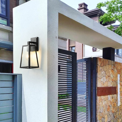 Modern Minimalist American Style LED Wall Light Aisle Corridor Aluminum Garden Light Square Down Outdoor Wall Light