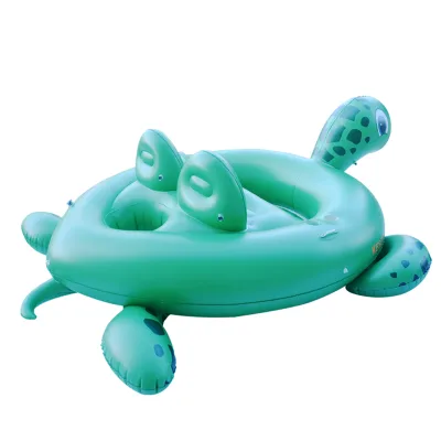 Large Pool Toys 2 Person Tortoise Inflatable PVC Pool Floating Row
