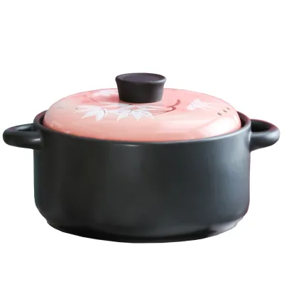 Hand Drawn Heat-resistant Sand Pot for Fire-resistant Gas, Hotel Soup Pot, Shallow Pot, Ceramic Soup Pot