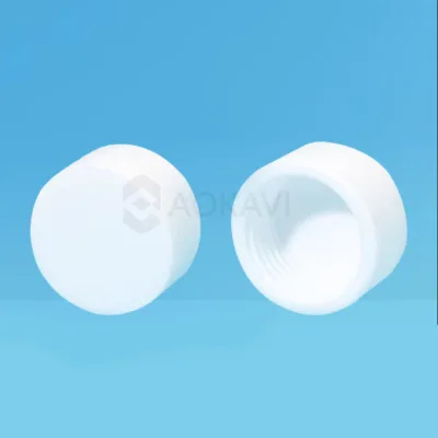 Custom PTFE Polymer Lab Corrosion-Resistant Threaded Cap