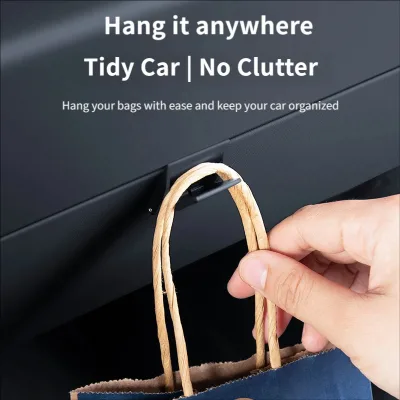 Car Glove Box Hidden Folding Hook ABS Storage Hanger Fit for Tesla Renewed Model 3/Y Co-pilot Interior Organizer Accessories