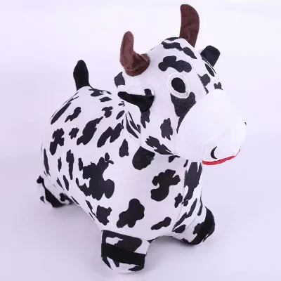 PVC Soft Fabric Cover Toddler Bouncy Cow Ride Toy