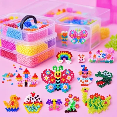 New Arrival Water Spray Fuse Bead Children's DIY Handmade Educational Toy Three-Layer Fuse Bead Set Attention Training Toy