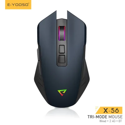 Wireless Gaming Mouse Tri-Mode 2.4G BT Wired RGB Mouse Gaming 9 Buttons 220IPS Programmable Rechargeable Custom Logo OEM