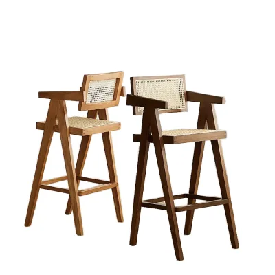 Modern Luxury Bar Chairs Custom High Counter Height Lounge for Home Kitchen Breakfast Island Restaurant Dine