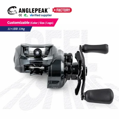 OEM ODM Saltwater Lightweight Baitcasting Reel 7.6:1 Gear Ratio 11+1 Max Drag 4kg Low Profile Casting Fishing Reel for Sea Bass