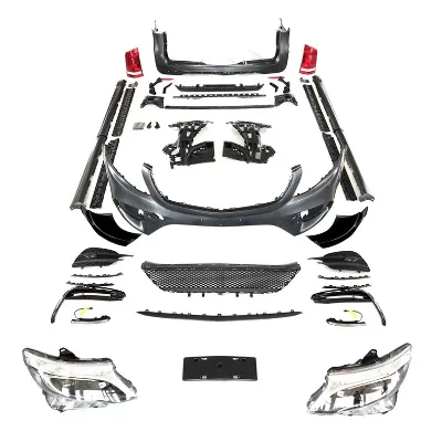 Upgrade Car Bumper Body Kits Front Lip Diffuser Side Skirt Spoiler Retrofit Hood Fenders Lights Set Tuning Auto Parts