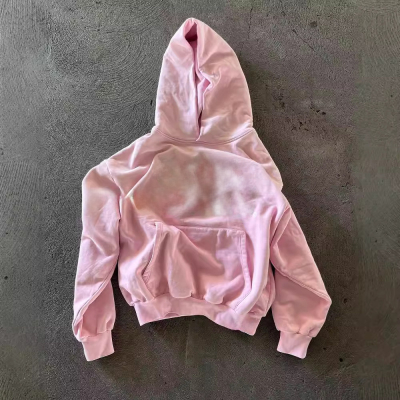 Heavy Cotton Solid Color Drop Dyed Blank Pullover for Men and Women