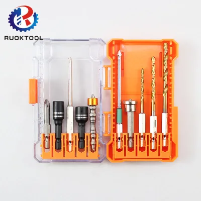 10pcs Metric Drilling and Driving Bit Mixed Set with Steel Drill Bits Sets for Metal, Wood Nut Driver Bit Holder Screwdriver Bit