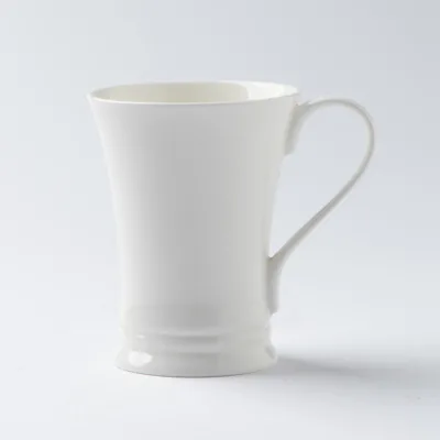customized LOGO white colors Waist closing retro ceramic water cup fine bone china mug